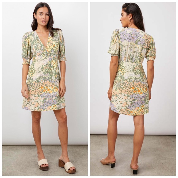 Rails Dresses & Skirts - •RAILS•‎ Roma V-Neck A-Line Floral Mini Dress in Gardenia Print Size Small